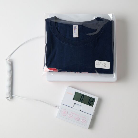 Jerzees Dri-Power T-Shirt Men's Large Navy Graphic Beyer Pride Cotton Crew Neck - Picture 10 of 10